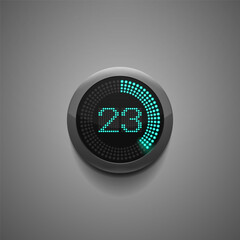 Countdown timer. Clock counter. Vector template for your design.