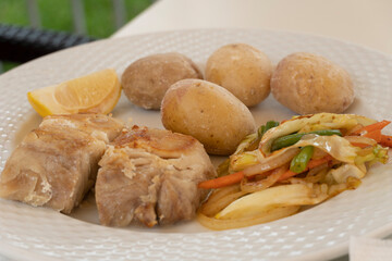 Tuna stew with potatoes Canarian style Spain