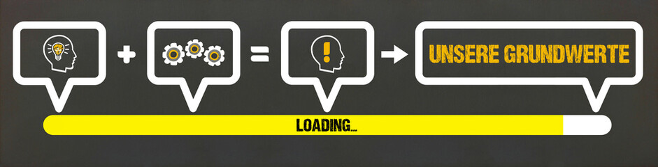 Naklejka premium Unsere Grundwerte 