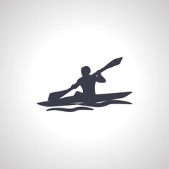 kayak icon. kayaking isolated icon.