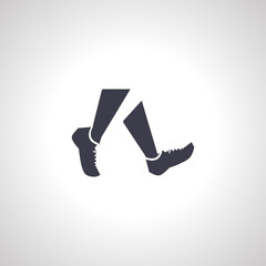 Legs icon. Leg, ankle and knee icon. walking icon