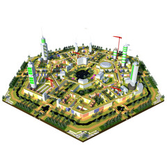 3d city landscape