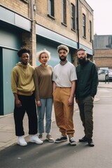 shot of a group of creatives standing together outdoors