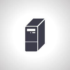 computer case isolated icon. PC icon