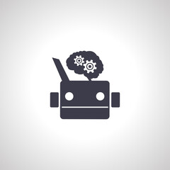 artificial intelligence robot isolated icon