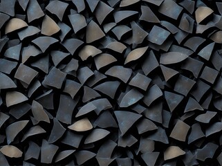 Photo of a diverse collection of black and white abstract shapes