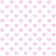 pink heart on white background, heart seamless pattern, beautiful heart background.