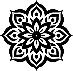 Mandala | Minimalist and Simple Silhouette - Vector illustration