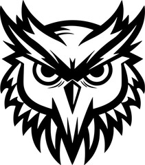 Obraz premium Owl - Minimalist and Flat Logo - Vector illustration
