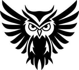 Obraz premium Owl - Minimalist and Flat Logo - Vector illustration