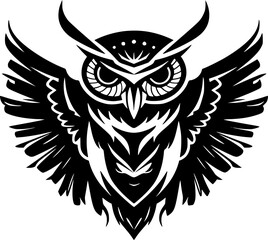 Obraz premium Owl | Minimalist and Simple Silhouette - Vector illustration