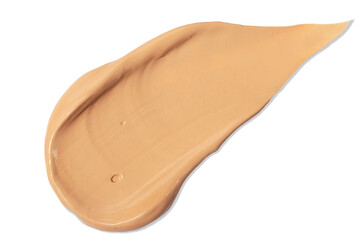 Foundation smear isolated on white. PNG with transparent background.