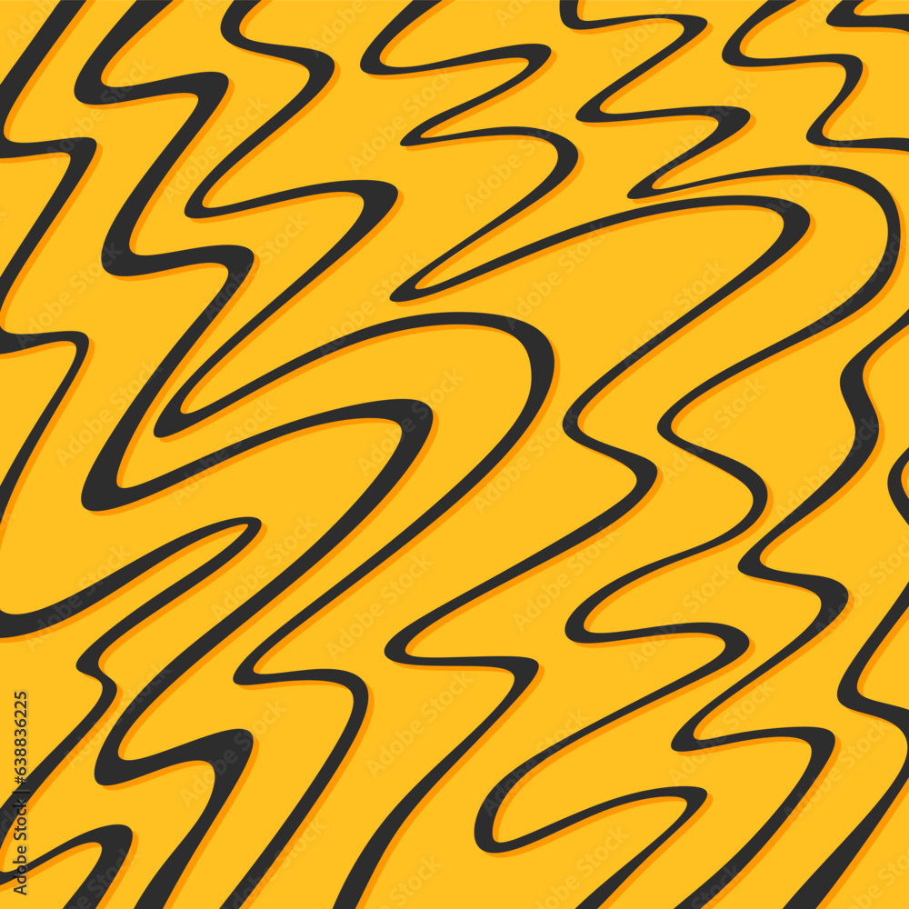 Poster minimalist background with wavy lines pattern