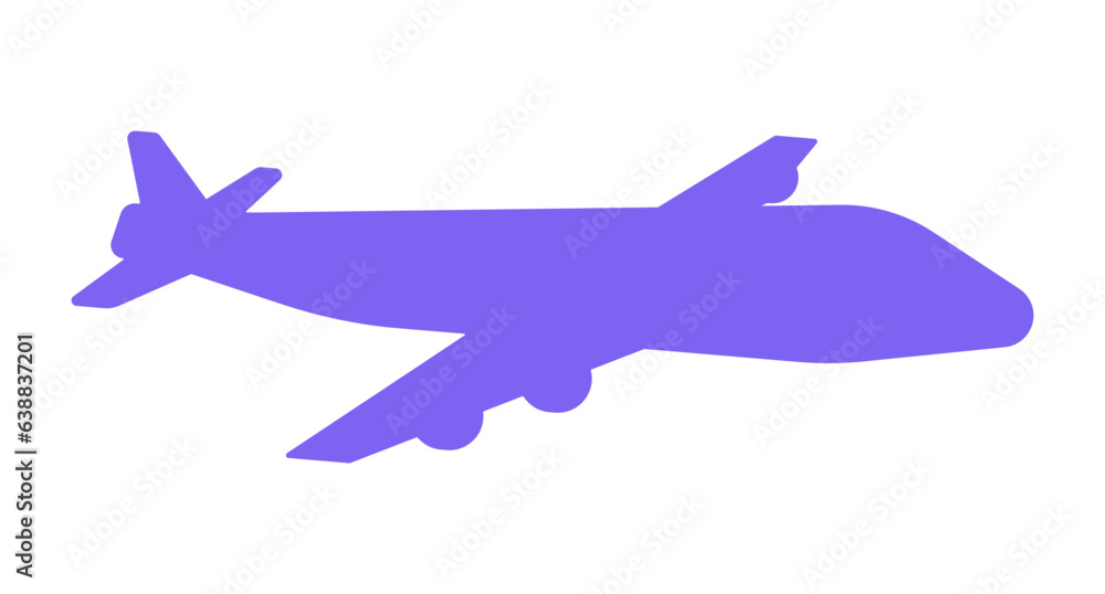 Poster plane shadow flat line color isolated vector object. flying airplane shade. editable clip art image 
