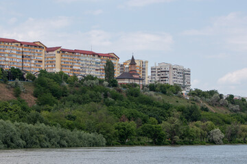 Fototapeta na wymiar Galati Town and Danube River, Romania