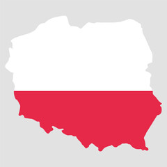 Poland. Map and flag