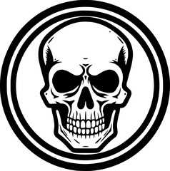 Skull - Minimalist and Flat Logo - Vector illustration