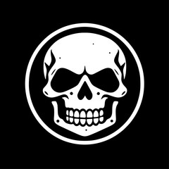 Skull - Minimalist and Flat Logo - Vector illustration