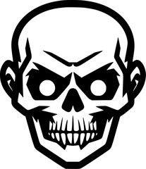 Skull | Black and White Vector illustration