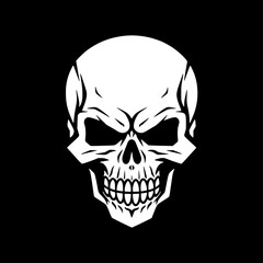 Skull | Black and White Vector illustration