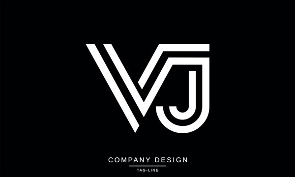 VJ, JV, Abstract Letters Logo Monogram