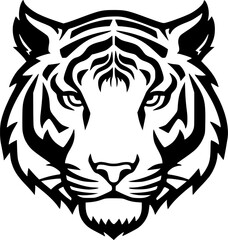 Tiger | Minimalist and Simple Silhouette - Vector illustration