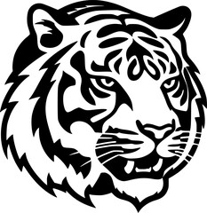 Tiger - Minimalist and Flat Logo - Vector illustration