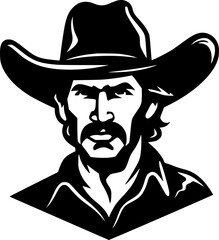 Western - Minimalist and Flat Logo - Vector illustration