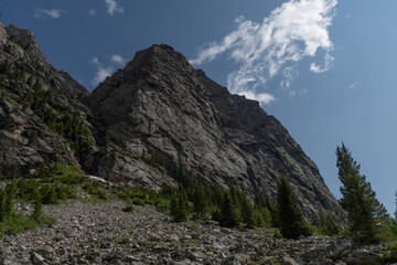 Fototapeta na wymiar Mountain Views in Cascade Canyon of the Teton Crest Trail in Summer