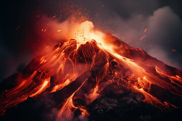 A spectacular volcanic eruption