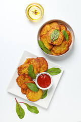 Lunch tasty food concept - delicious hash browns