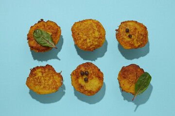 Lunch tasty food concept - delicious hash browns
