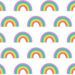Pattern of Rainbow with white background