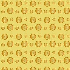 seamless pattern with coins,  vector illustration