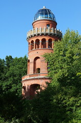 Fototapeta na wymiar Ernst-Moritz-Arndt-Tower in Bergen on Ruegen