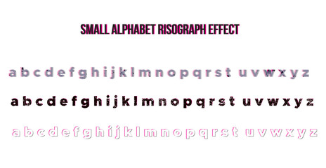 Risograph Small Alphabet Set | Risograph aesthetics