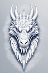 New year white dragon