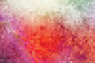 Fototapeta na wymiar Pixel Art design - blurred background. Colorful mosaic pattern. Vector clipart