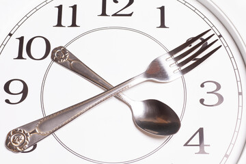 Clock made of spoon and fork.