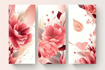Modern banner templates. happy valentine Corporate Holiday cards and invitations