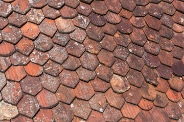 old roof shingles background