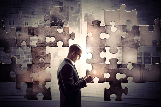 Business connection concept. Technology concept. Generative AI