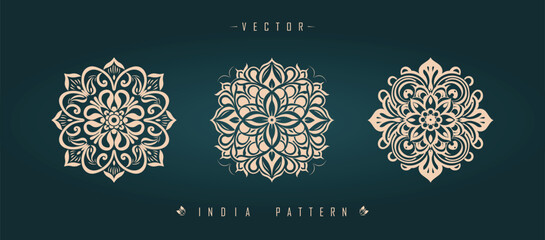 Indian traditional pattern Asian pattern