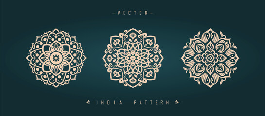 Indian traditional pattern Asian pattern