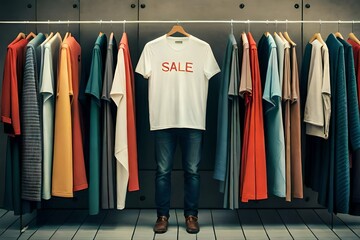 clothes on hangers generated by AI