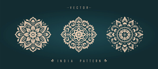 Indian traditional pattern Asian pattern