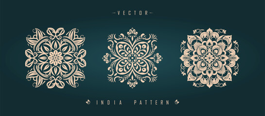Indian traditional pattern Asian pattern