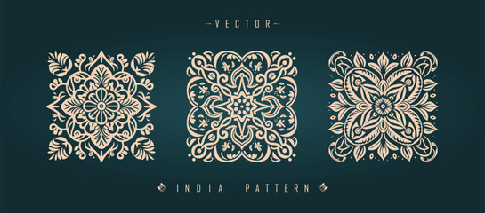 Indian traditional pattern Asian pattern