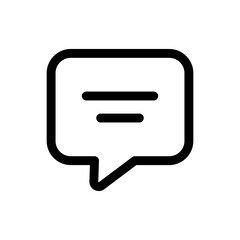 Simple Chat Bubble icon. The icon can be used for websites, print templates, presentation templates, illustrations, etc