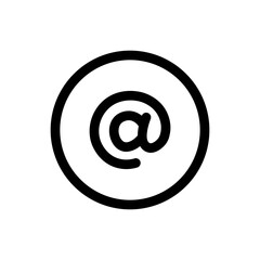 Simple At icon. The icon can be used for websites, print templates, presentation templates, illustrations, etc